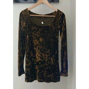 Vtg 90s Betsey Johnson Velvet Burnout Blouse